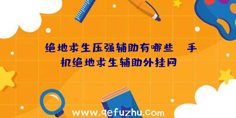 「绝地求生压强辅助有哪些」|手机绝地求生辅助外挂网